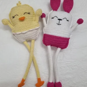 Húsvéti ajánlat: Fejlesztő nyúzós csibe és nyuszi horgolási útmutató [PDF]